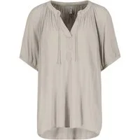 Eight2Nine Blusenshirt Elegantes Oberteil mit V-Ausschnitt und Knopfleiste Crinkle Crèpe Shirt