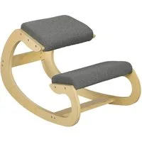 MC Star Stuhl Ergonomischer Kniehocker, Schaukelnder Kniestuhl, Schreibtischstuhl (für Homeoffice, zur Verbesserung der Körperhaltung, Grau)