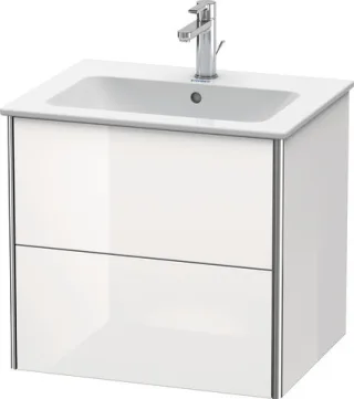 Duravit XSquare Waschtischunterbau wandhängend Flanell Grau Seidenmatt 610x478x560 mm - XS417109090 XS417109090