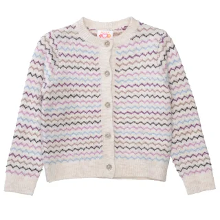 JETTE by STACCATO - Strickjacke birch melange stripe - Gr. - 116/122