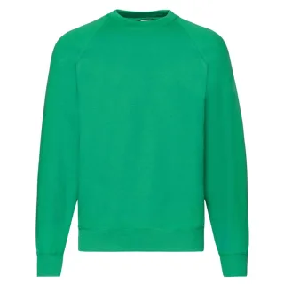 Fruit of the Loom - "Classic" Sweatshirt für Herren/Damen Unisex Raglanärmel (Irisches Grün)