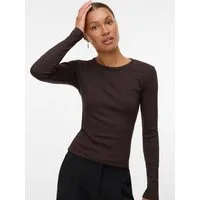 Vero Moda Langarmshirt VMCHLOE LS SHORT TOP JRS NOOS Baumwollmischung, slim fit