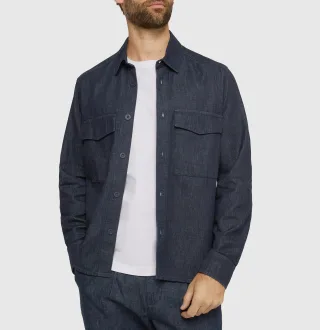 MAC - MAC JEANS - Overjacket, Nettle Denim blau - Gr. - L