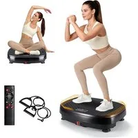 Nettlife Vibrationsplatte 9 Trainingsprogramme 199 Intensitätsstufen, 200 W, Vibration Plate Bluetooth Fitnessgeräte Zuhause Max. Belastung 150 KG