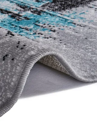 bonprix Teppich mit malerischem Motiv, grau, Gr.190x280 cm, Weicher Flor und wohnliche Musterung