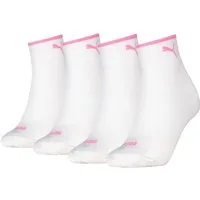PUMA Kurzsocken PUMA WOMEN QUARTER 4P ECOM (4 Paar) mit atmungsaktivem Materialmix
