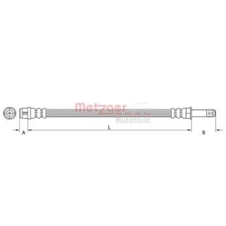 Metzger Bremsschlauch hinten Audi A4 B8 A5 Q5 Porsche Macan 95B