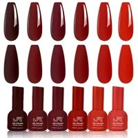 KINSI UV-Nagellack-Set 6 Farben Set Nagellack Gel, Translucent Series, Beliebte Farben, DIY, Lang anhaltender Glanz, sicher und einfach in der Anwendung