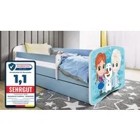 Raumhirsch Furniture Kinderbett 70x140, 80x160, 80x180 cm - Komplettset mit Matratze & Schublade (Bett für Mädchen, Einzelbett Kinder 2–12, mit Rausfallschutz & Lattenrost), verschiedene Farben & Designs
