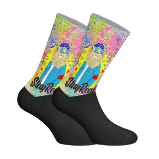 Elastische bedruckte lange Socken für Unisex