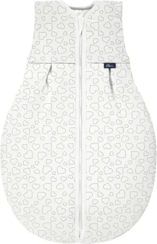 Alvi  Kugelschlafsack Thermo Hearts white 110cm