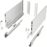 SO-TECH® Schubkasten Schubladensystem JUNKER SLIM weiß H: 199 mm bis 40 kg belast, SoftClose, mit 13 mm Schubladenzargen, Nennlänge 450 mm