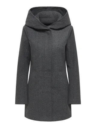 ONLY - ONLBLAKE HOOD COAT CC OTW Dark Grey Melange - Gr. - L