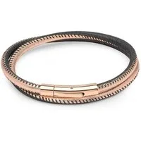 Unique Lederarmband Trend Lederarmband für Frauen roségold schwarz LB0452