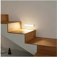ZMH LED Unterbauleuchte mit Bewegungsmelder Aufladbar Schranklicht USB 1500mAh Flur Cabinet, Augenschutz, Einfache Installtion, LED fest integriert, 3000-6500K, 20CM Dimmbar 3 Farbtemperatur Schrankleuchte Schlafzimmer