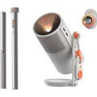 XGIMI MoGo 4 Mini Beamer mit Akku und PowerBase-Ständer, Google TV & Netflix Portabler Projektor (1920 x1080 (1080P) px, Lizenziert von Netflix, integrierter um 360° verstellbarer Standfuß)