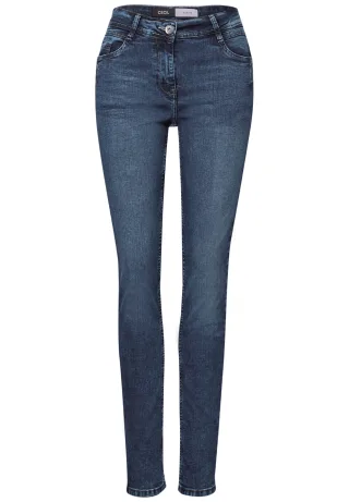 CECIL - Jeans im Casual Fit mid blue wash - Gr. - 28