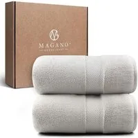 MAGANO Handtücher Set, Bambus & Baumwolle, Luxusqualität, (Set, 2-St), Gewebedichte 600g/m², Handtuch 50x70 cm oder Duschhandtuch 70x140 cm