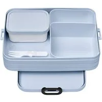 Mepal Lunchbox Bento-Lunchbox Take A Break, 1500 ml, bis zu 8 Butterbrote, Polypropylen, Mit Fächern, Old Nordic Blue, große Brotdose