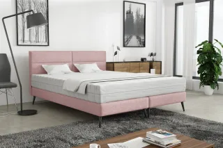 Polsterbett Doppelbett BERGAMO 140x200cm Komplettset Stoff Gemma Rosa