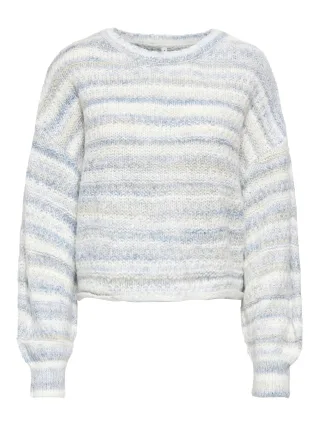 ONLY - ONLGOLA LS SHORT LOOSE O-NECK CC KNT Cloud Dancer - Gr. - S