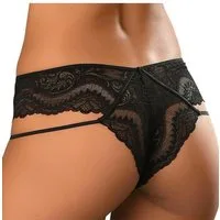 petite fleur gold Tanga mit eleganter Spitze