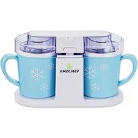 AMZCHEF Eismaschine CE-DBL50OT0B-SB, Eismaschine KÜCHENminis Eiscreme