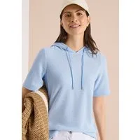 CECIL Kapuzenshirt Sommershirt mit Hoodie und Struktur