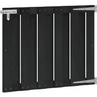 vidaXL Gartentor Gartentor 100 x 80 cm WPC und Aluminium Schwarz