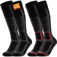 sockenkauf24 Skisocken Ski Strümpfe Herren & Damen Ski Socken lang Atmungsaktiv (4-Paar)