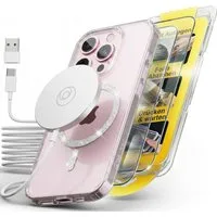 GreenHec Handyhülle Handyhülle iPhone 17 16 15 14 13 Pro Max Plus Glitzer Case Transparent 7 Zoll, Glänzend Magnetring, Transparent Hülle iPhone, GreenHec Clear Case