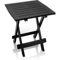 BigDean Klapptisch Beistelltisch klein in anthrazit aus Kunststoff (Packung, 1-St., Klapptisch), Wetterfest, Klappbar, Indoor, Outdoor