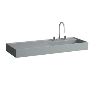 LAUFEN Waschtisch Kartell · LAUFEN 460x1200x150, ohne Hahnloch, ohne Überlauf, Ablage links, graphi H8133337581121