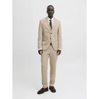 Jack & Jones Anzug JPRFRANCO Extra schmal, pflegeleicht, stilvoll mit fallendem Revers Materialmix aus Polyester, Viskose und Elasthan