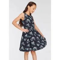 KIDSWORLD Jerseykleid - Skaterkleid mit Blumen bedruckt festliche Anlässe, kniefreie Länge, modisch, aus Jerseystoff