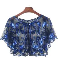 Zaewry Modeschal Pailletten Schal und Wraps für Damen Elegantes Abend Cape Weiche, Strickjacke Vintage Stola für Partykleider und Hochzeiten