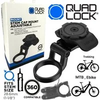 Quad Lock Handy-Halterung QUAD LOCK Fahrrad Vorbau Kappen Handy Halter einstellbar