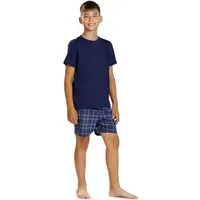 Comte Schlafanzug Comte Kids (Set, 2 tlg., 2-teilig) Jungen Pyjama Shorty Kurzarm Baumwolle Karomuster