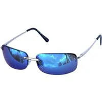 Rennec Sonnenbrille Eckig Schmal UV400 Metallbrille Rechteckig (Leichte Edelstahl Brille mit Brillenbeutel) Gläser Verspiegelt oder Getönt, Federscharniere an den Bügeln