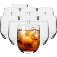 KONZEPT Gläser-Set Trinkgläser Set 6/12-teilig, Transparente 300ml, 12-tlg., Wassergläser Set, Ideal für Saft, Cocktails, Eiskaffee