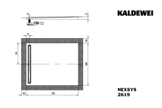 Kaldewei Duschwanne NEXSYS Mod.2619, 1000x1200, schwarz matt 100,Secure Plus  411946302676