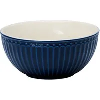 Greengate Müslischale Alice Müslischale dark blue 14 cm, Steinzeug, (Schüsseln & Schalen)