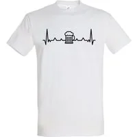 Youth Designz Print-Shirt Heartbeat Bier Herren T-Shirt mit lustigem Logo Aufdruck