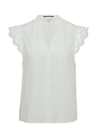 qs - Bluse creme - Gr. - 40