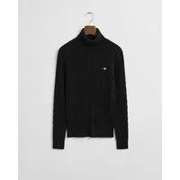 Gant Rollkragenpullover STRETCH COTTON CABLE TURTLENECK mit Zopfmuster