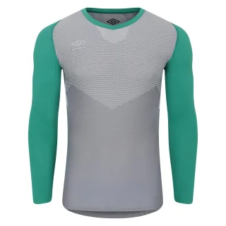 Umbro - "Pro" Base Layer Oberteil für Herren Langärmlig (Golf Grün/Grau)