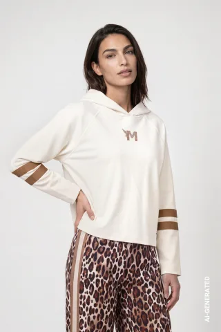 monari - Sweatshirt mit Colorblock-Design antique white - Gr. - 36
