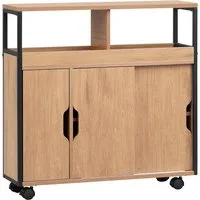 EUGAD Badkommode (1 St), Badezimmerschrank mit 2 offenen Fächern, Verstellbarer Ablage