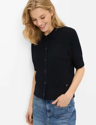 Brax Damen Cardigan Style ALMA navy, dunkelblau, Gr. 46