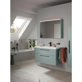 Duravit D-Code Möbelwaschtisch 23991000002 1000x480mm, mit Überlauf, Hahnloch, Weiß Hochglanz